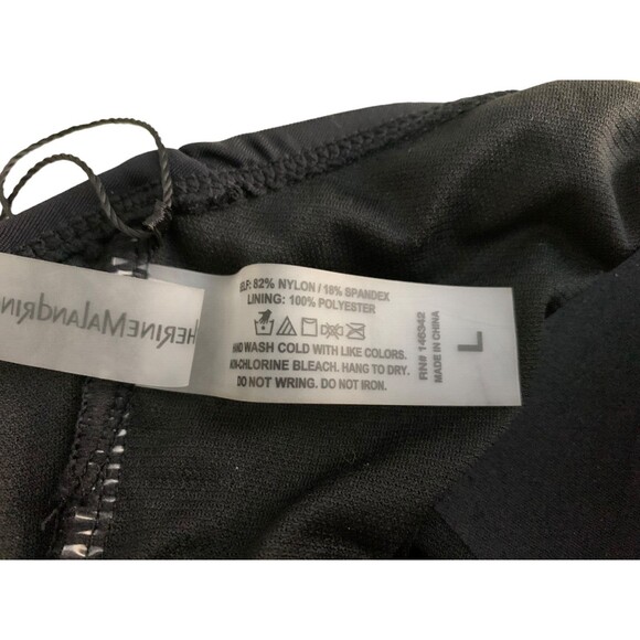 NWT Catherine Malandrino Women's size L Black w Side Ruching One Piece Swimsuit - Picture 10 of 10